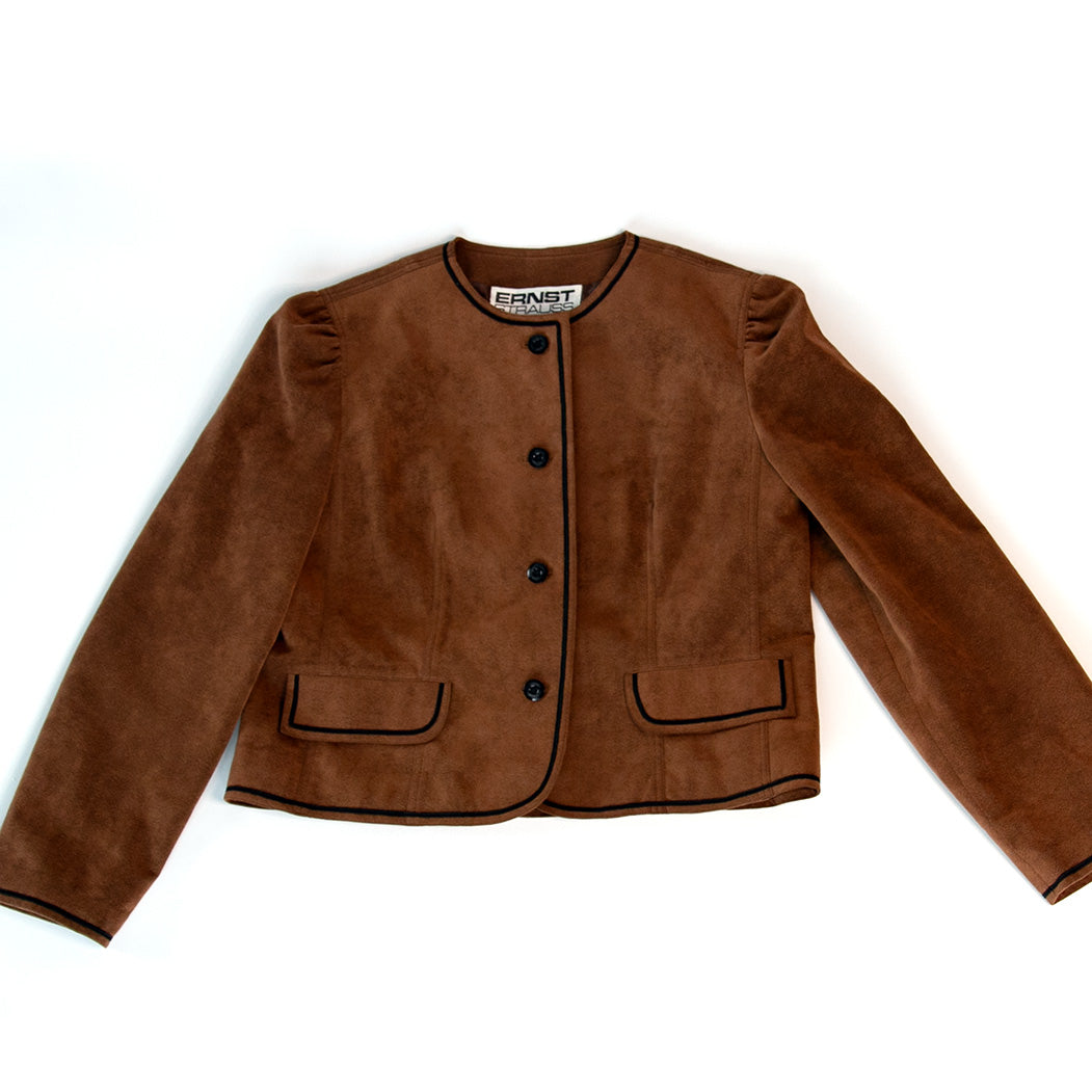 Brown Crop Blazer