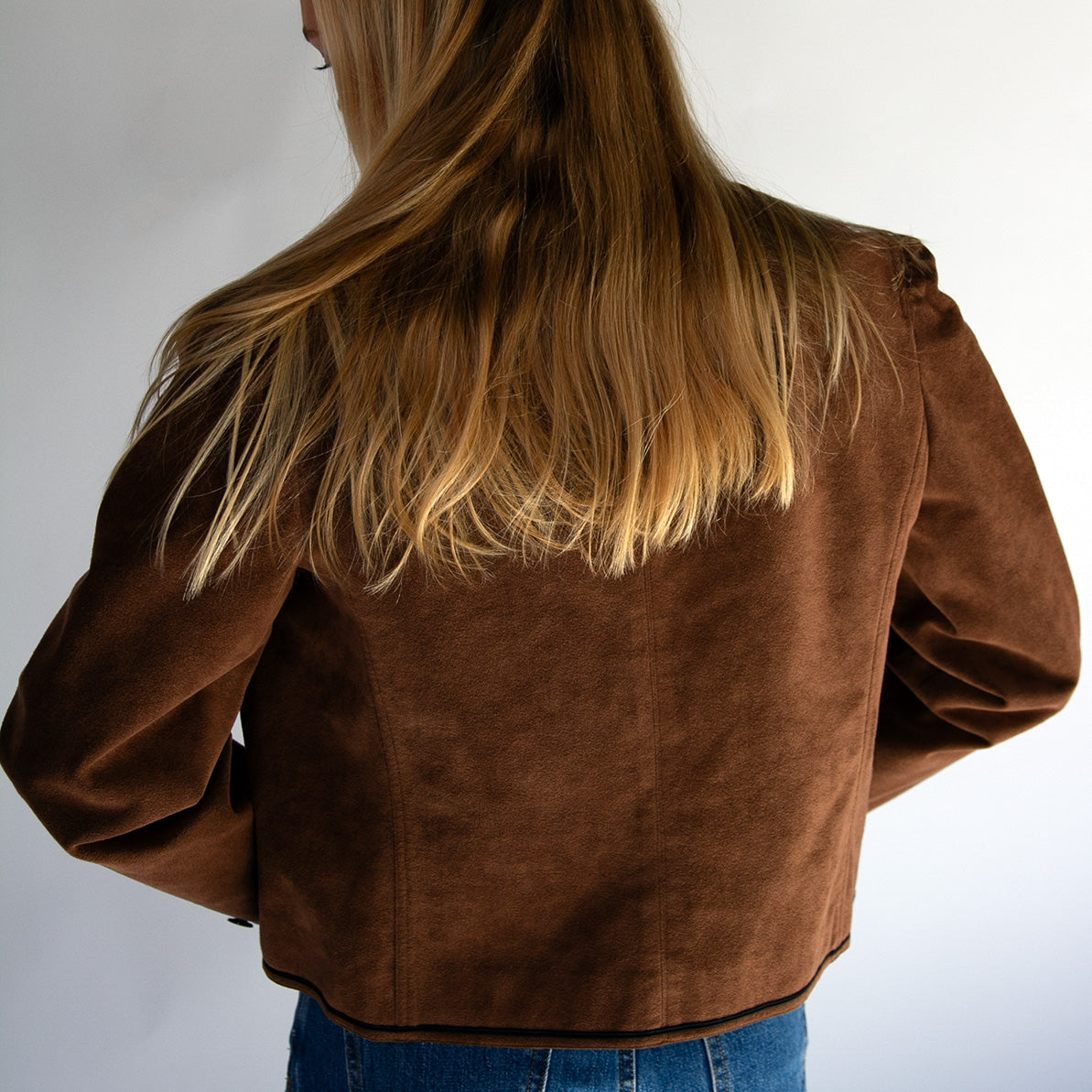 Brown Crop Blazer
