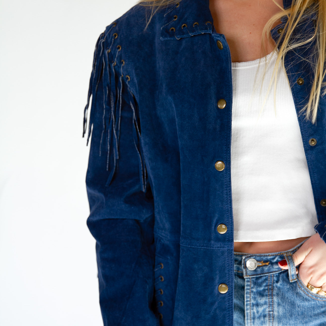 Blue Fringe Jacket