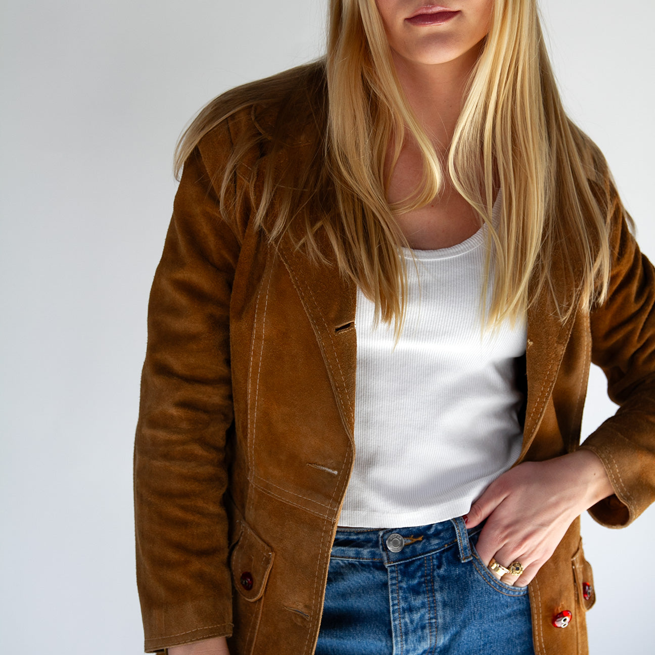 Suede Belted Jacket