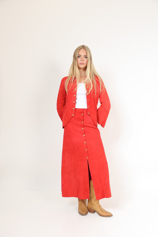Red Suede Set