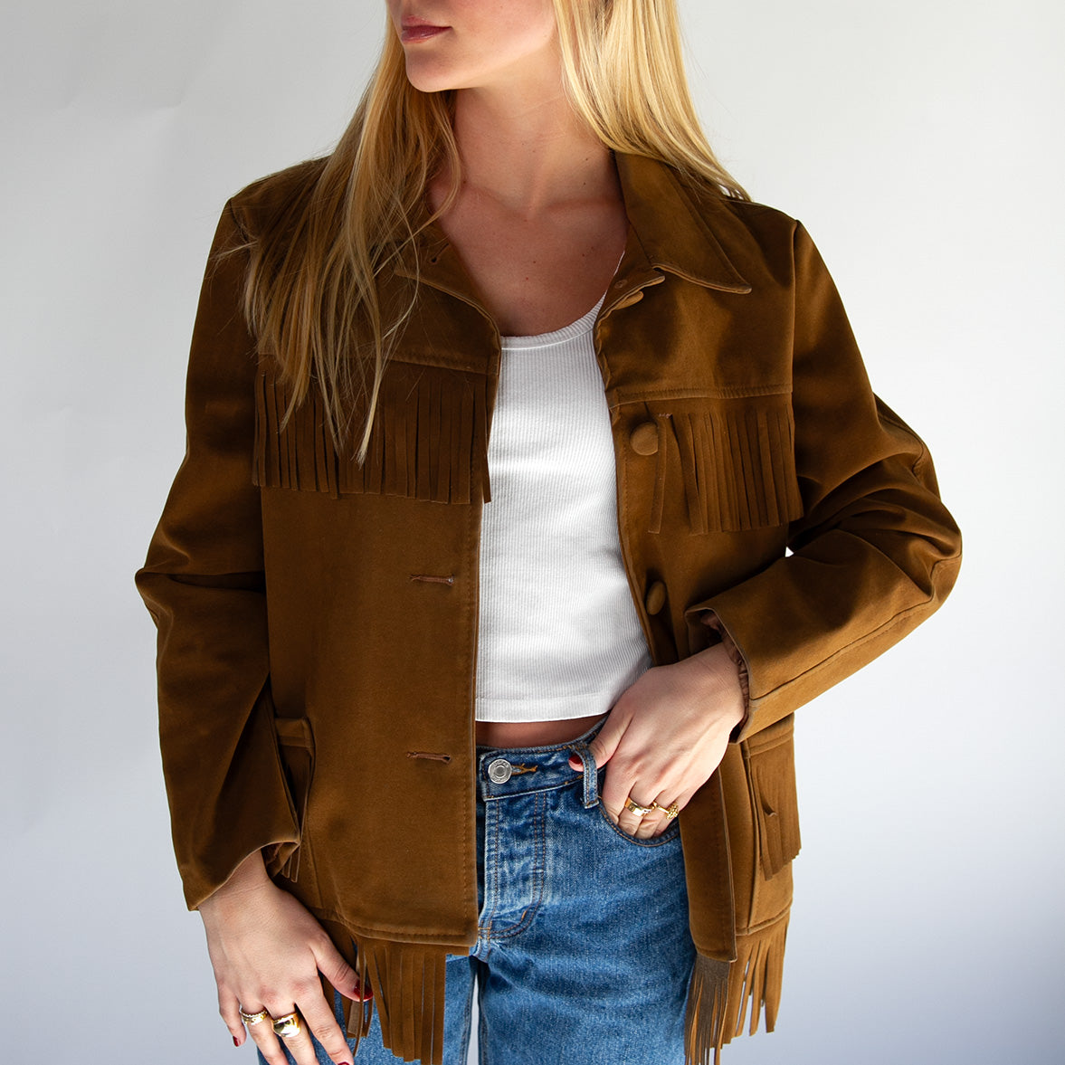 Felt Fringe Jacket